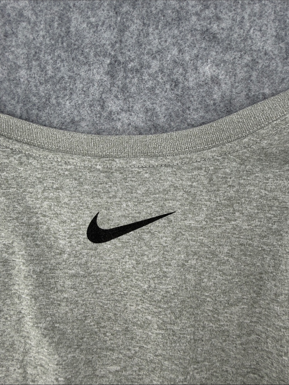 Nike long sleeve double logo Just Do It down sleeves blk and grey shirt size XL - Picture 5 of 7
